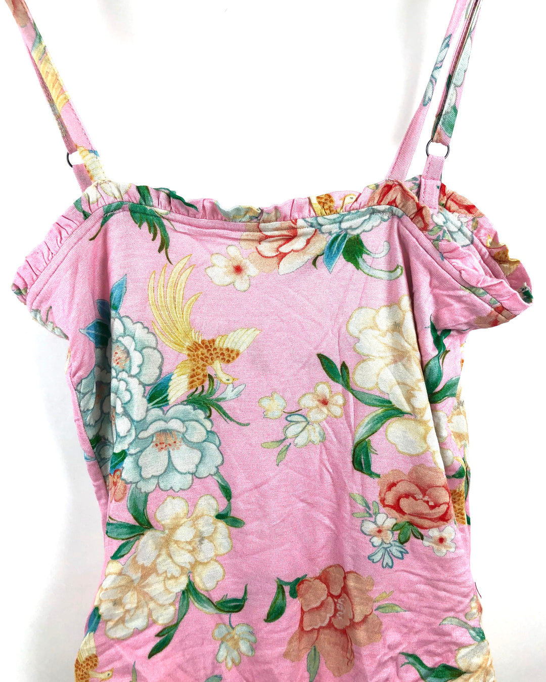 Pink Floral Bodysuit - Small