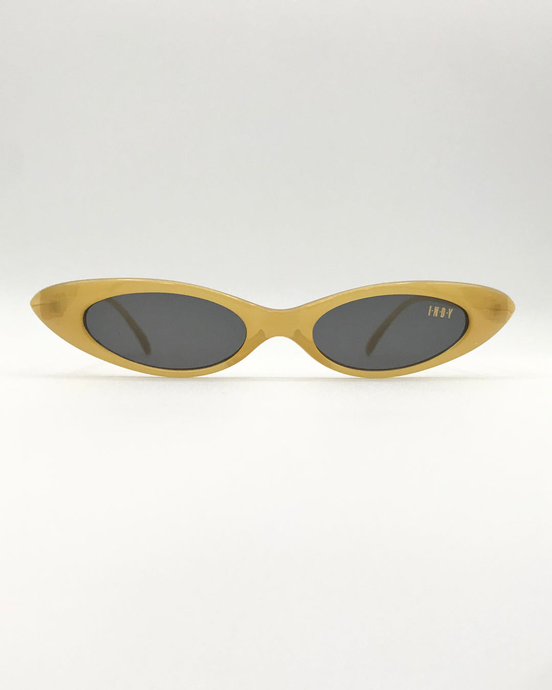 Dark Yellow and Black Slim Lens Sunglasses