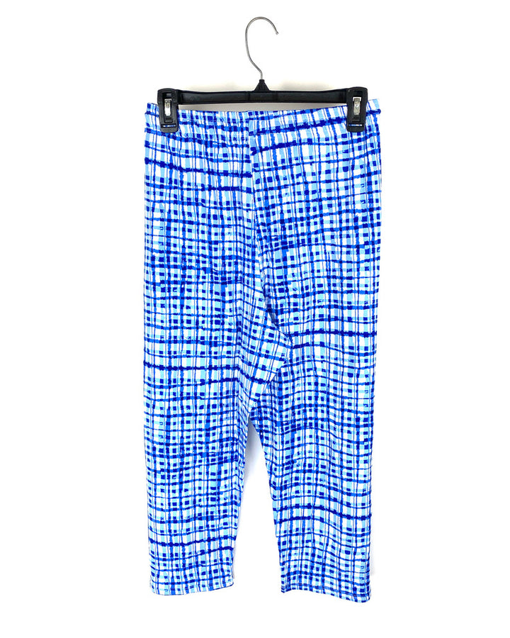 Blue and White Pajama Pants - 1X