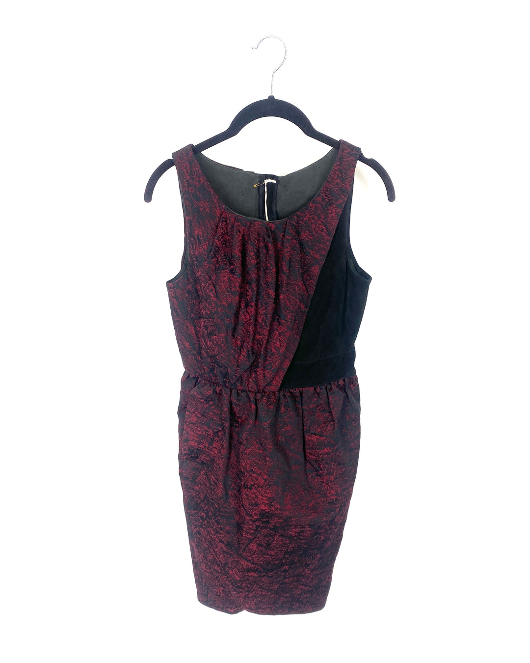 Red and Black Patterned Dress - Small