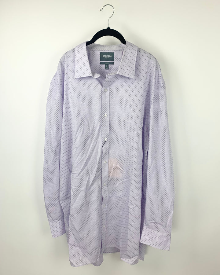 MENS Light Purple Long Sleeve Shirt - Size 20/38