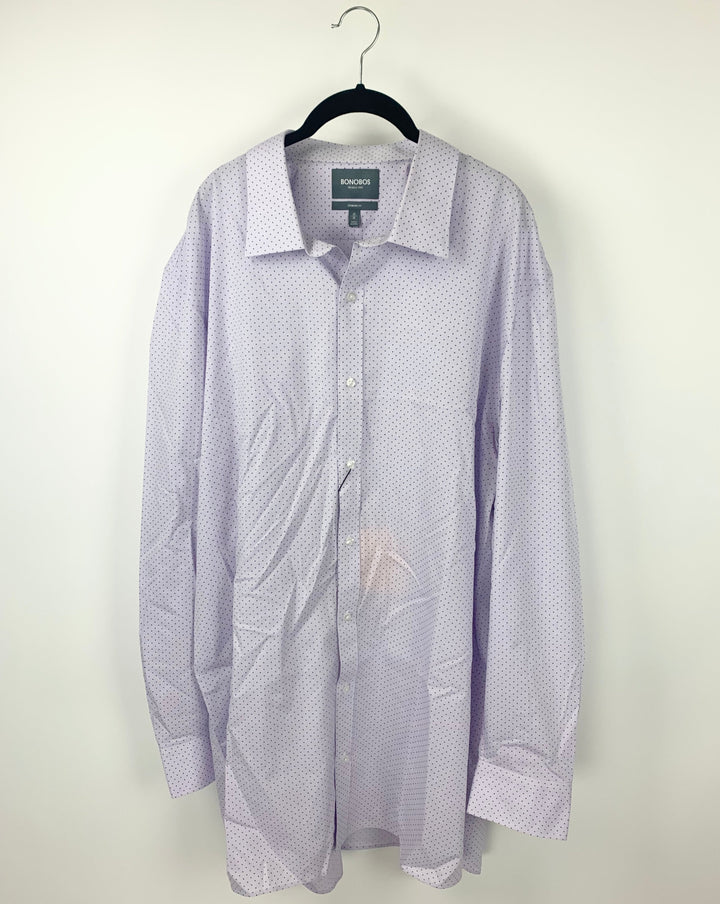 MENS Light Purple Long Sleeve Shirt - Size 20/38
