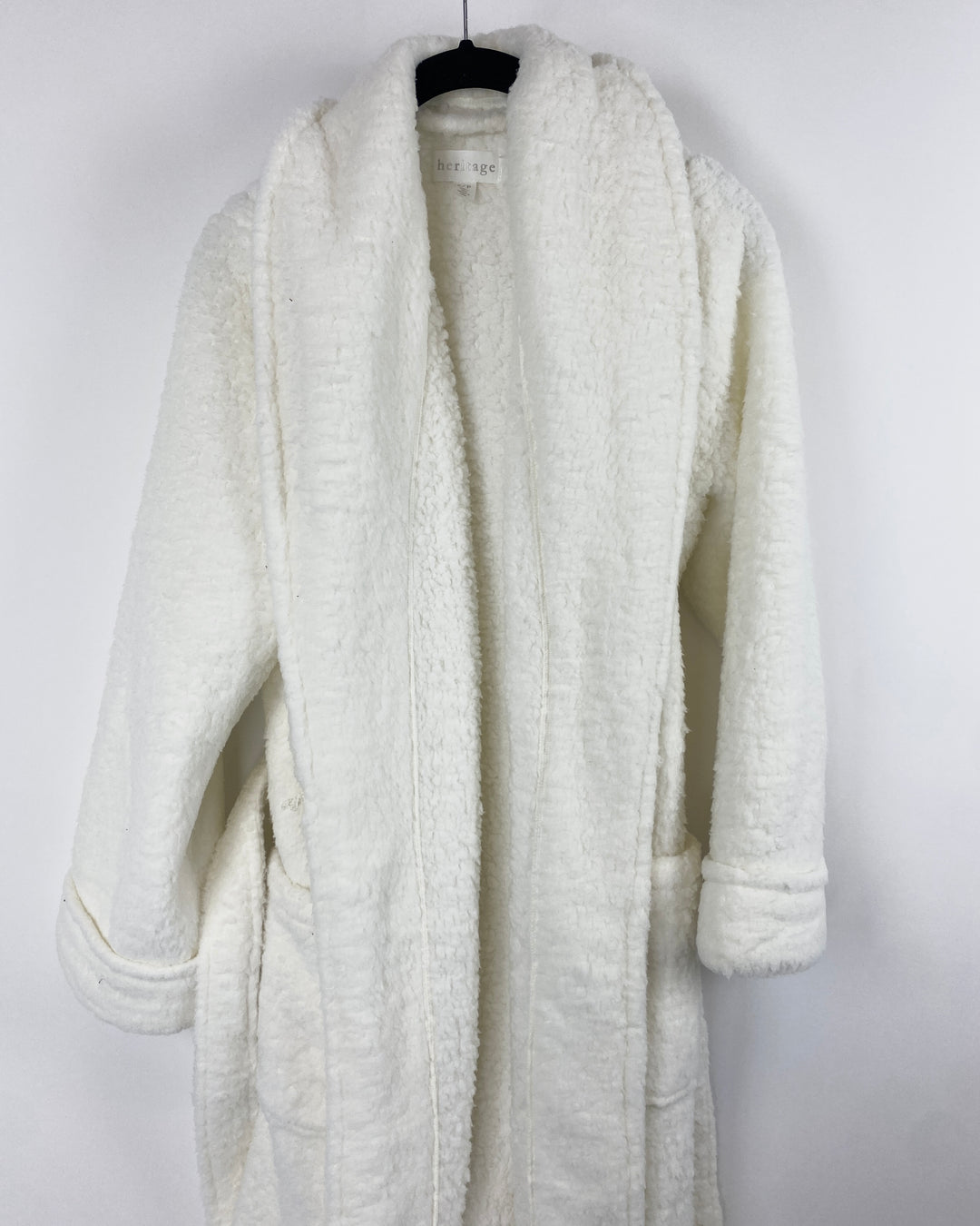 White Sherpa Robe - Small