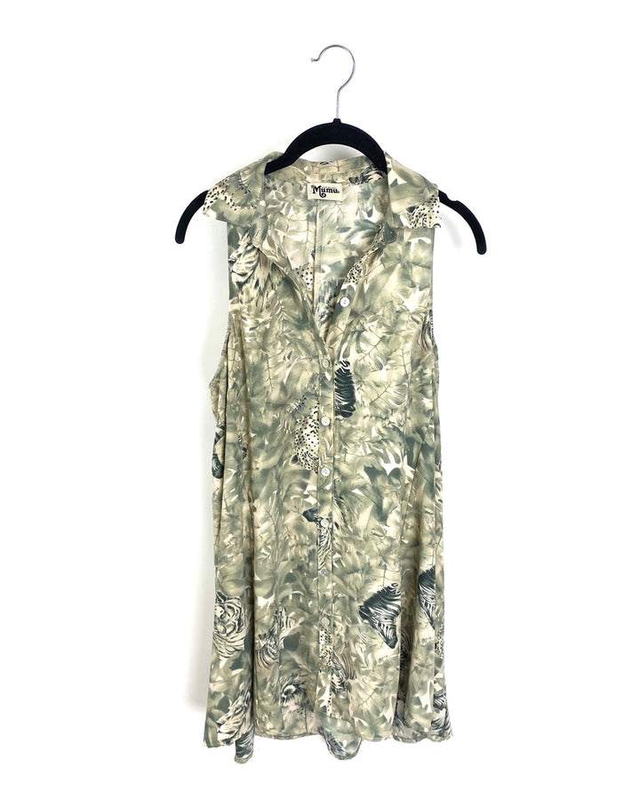 Green Wildlife Dress - Small
