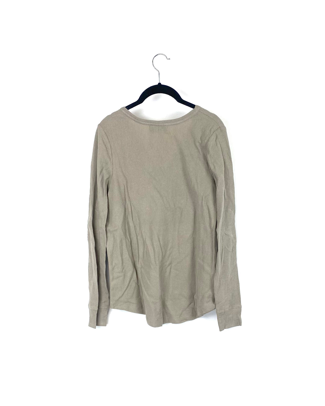 Tan Knit Long Sleeve Top - Small