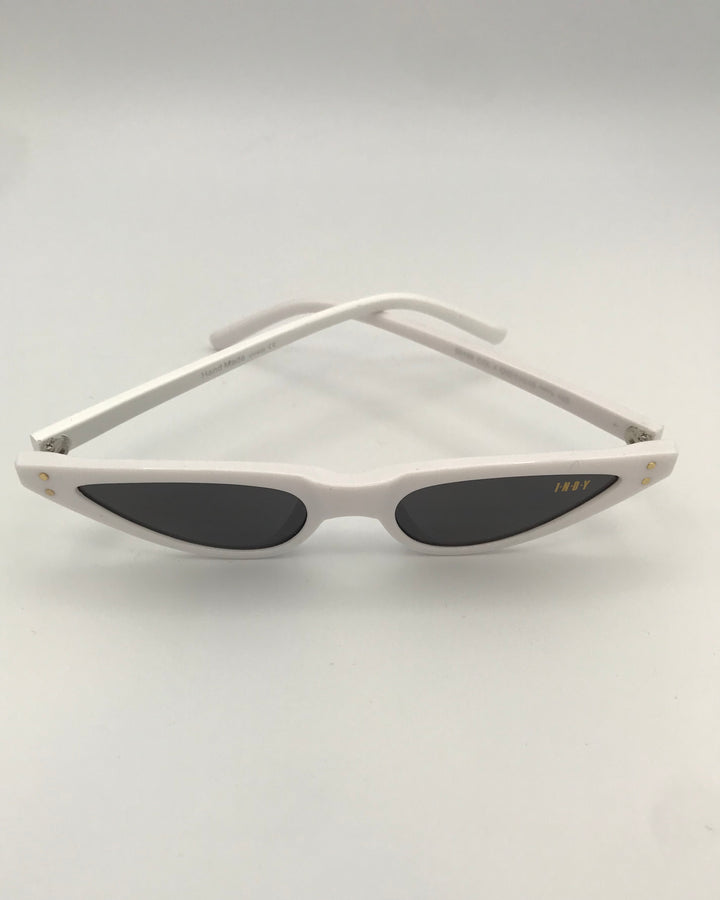 White and Black Slim Lens Sunglasses
