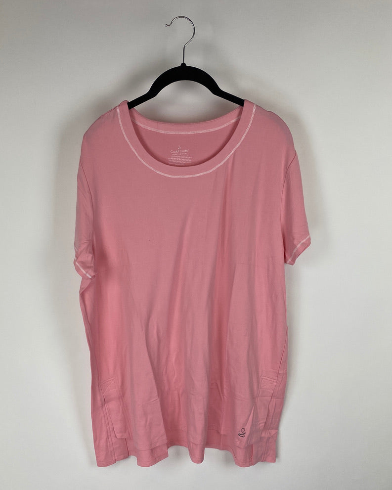 Pink Short Sleeve Top - 2X