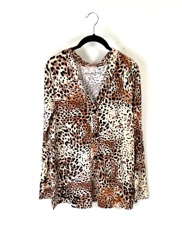 Cheetah Print Cardigan - Small/Medium