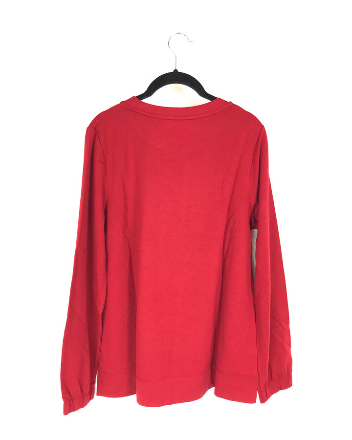 Deep Red Long Sleeve Top- Small