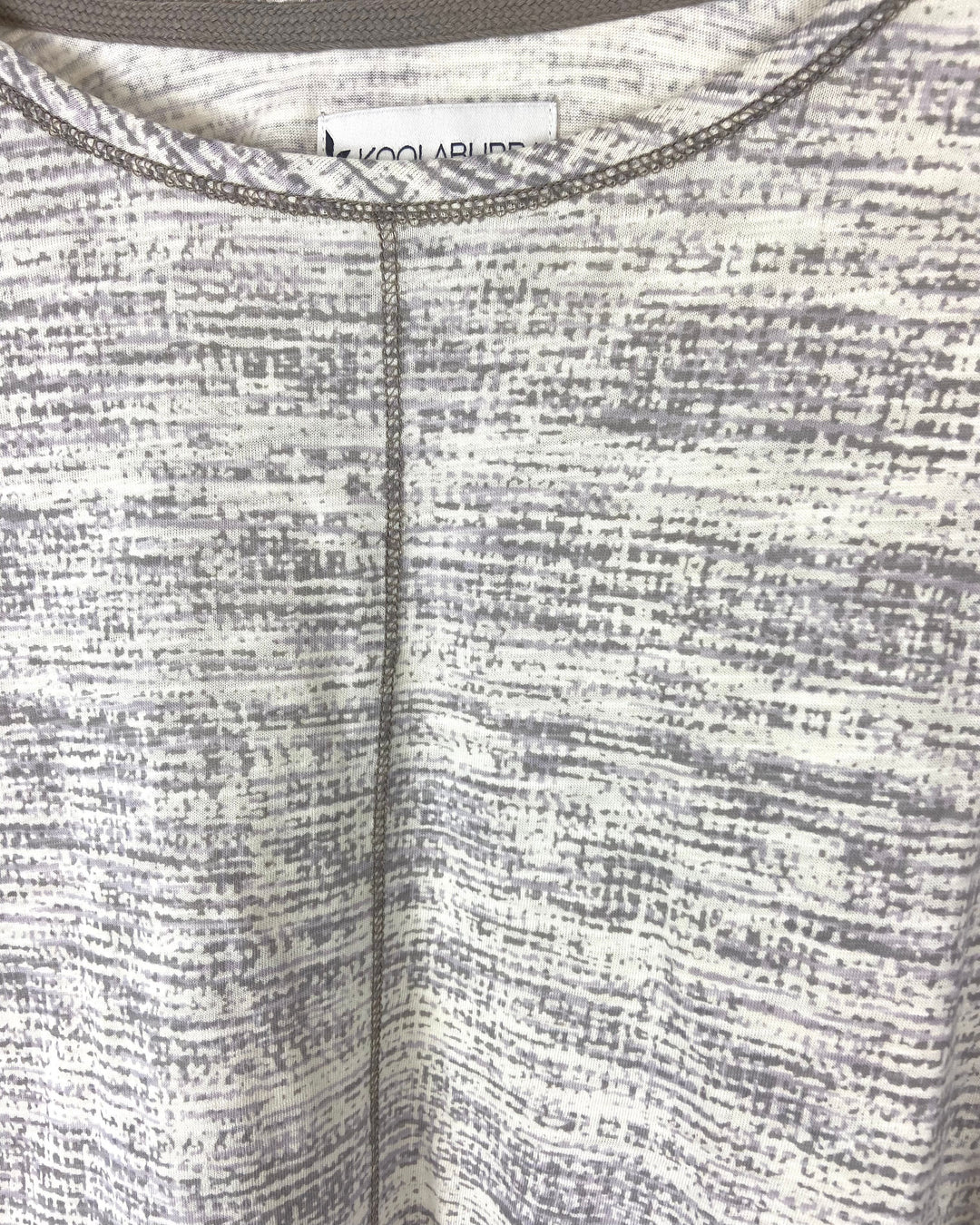 Abstract White Long Sleeve Shirt - Small