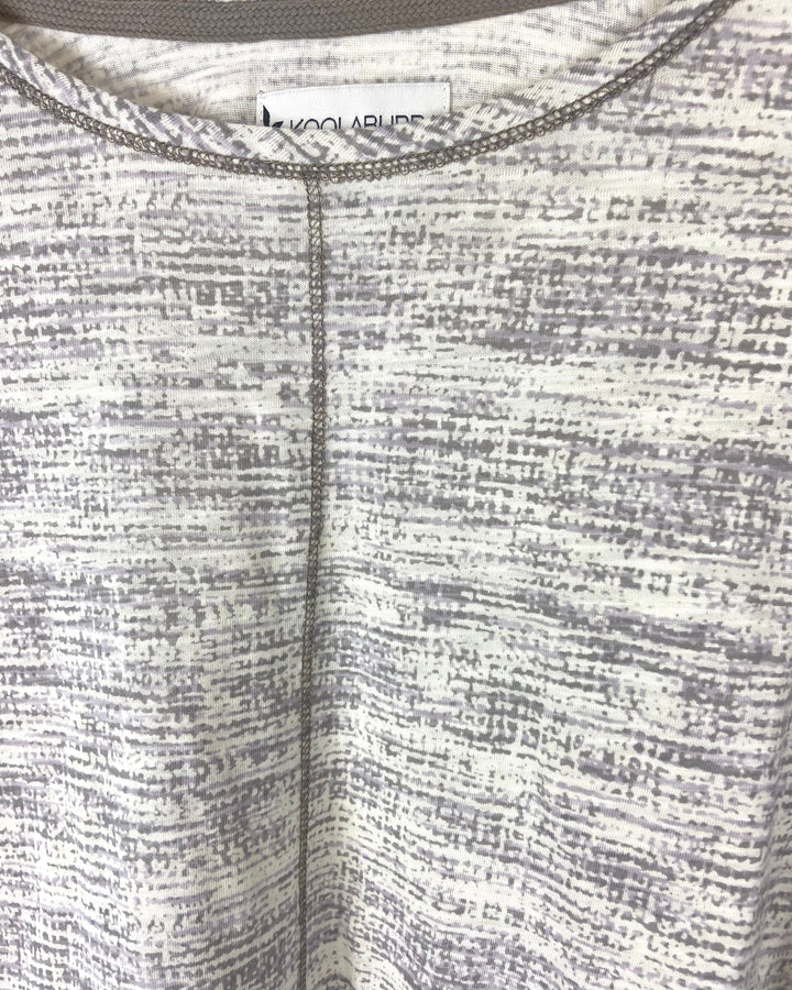 Abstract White Long Sleeve Shirt - Small