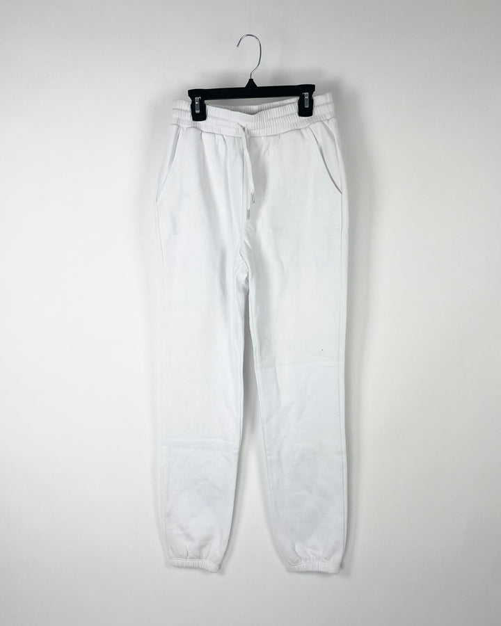 White Sweatpant Joggers - Size 2