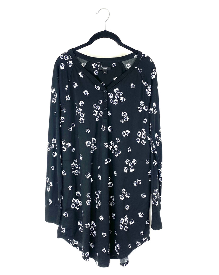Floral Print Nightgown - Small