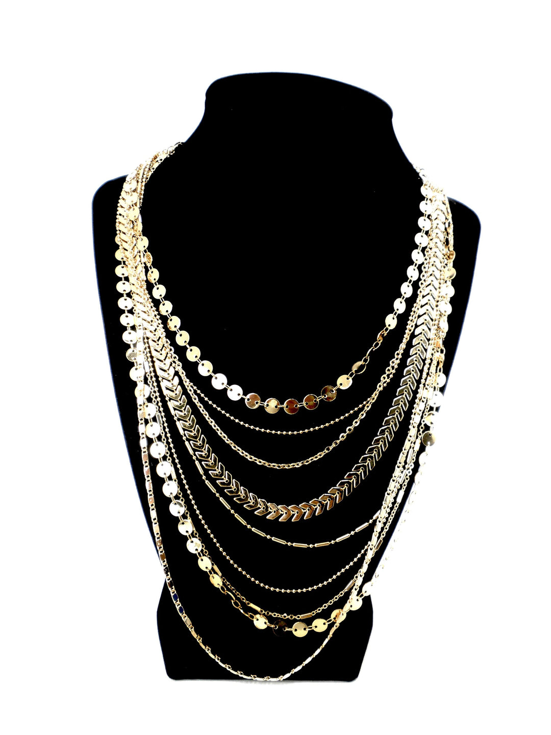 Multi-Chain Gold Necklace - The Fashion Foundation - {{ discount designer}}