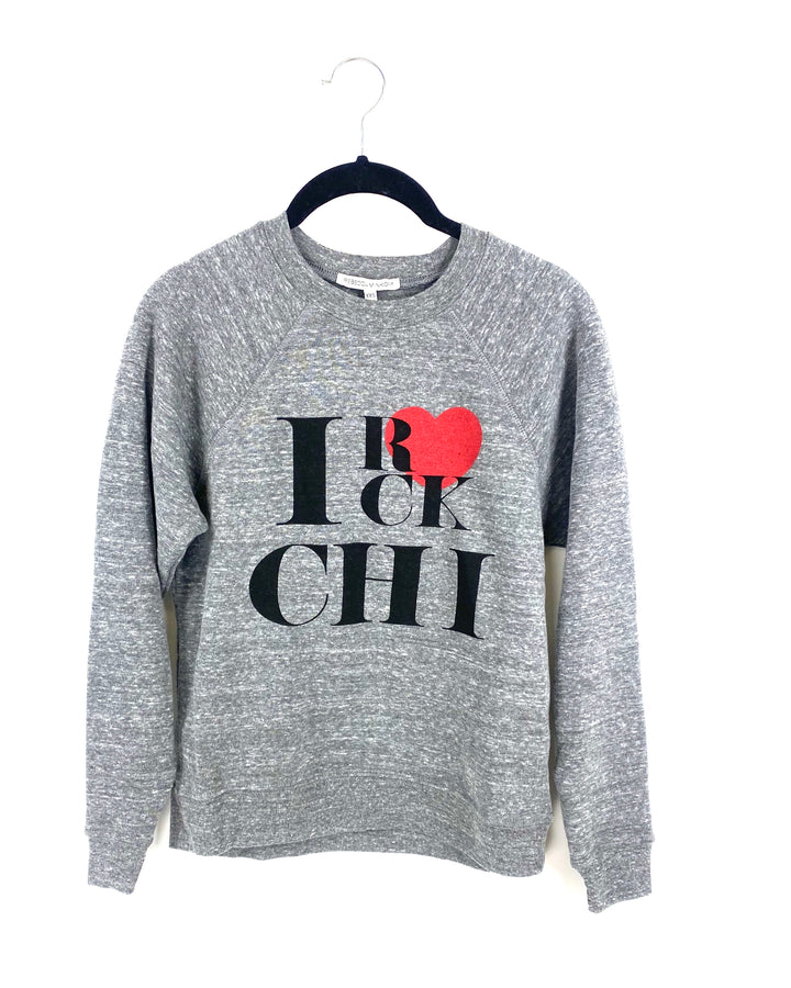 Gray and Black I Rock Chi Sweatshirt - XXS