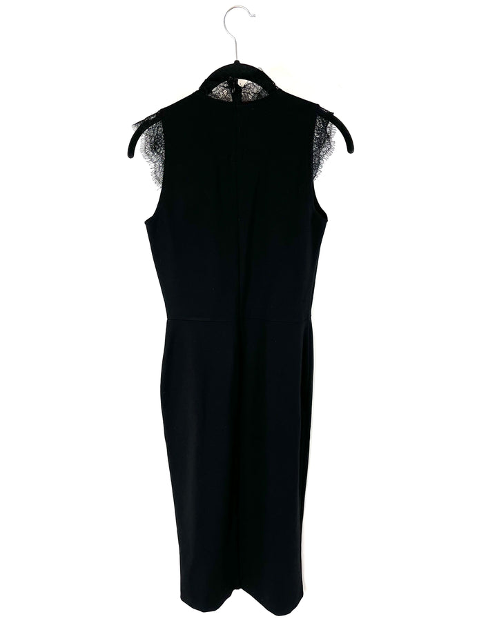 Black Sleeveless Midi Dress - Size 4-6