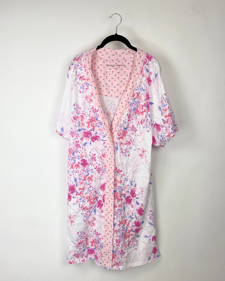 Pink Floral Robe - Small