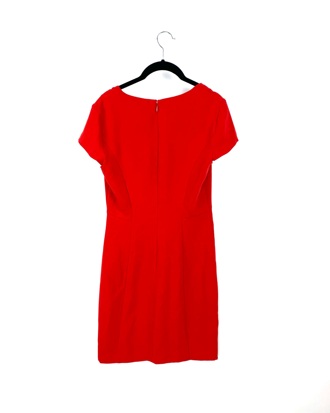 Red Deep V-Neckline Dress - Small