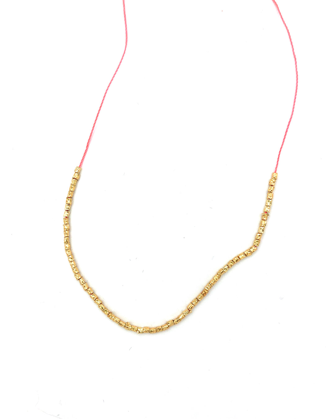 Gold Bead String Necklace