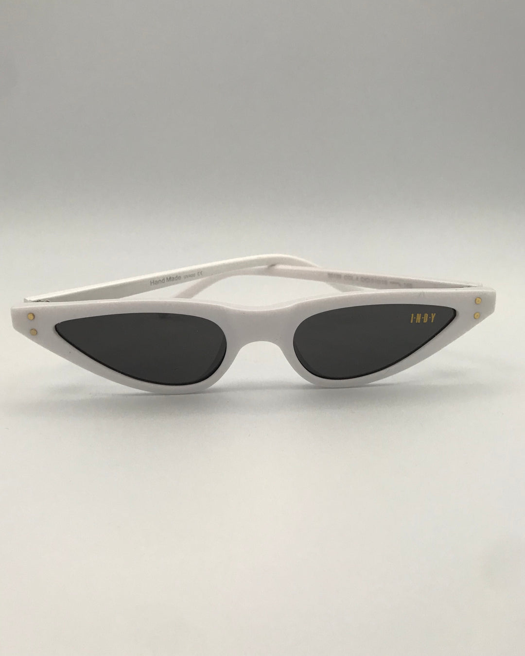 White and Black Slim Lens Sunglasses