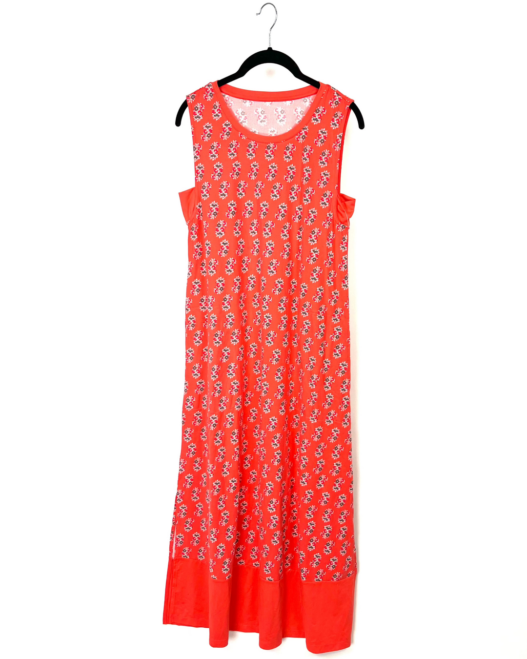 Coral Floral Dress - Small/Medium