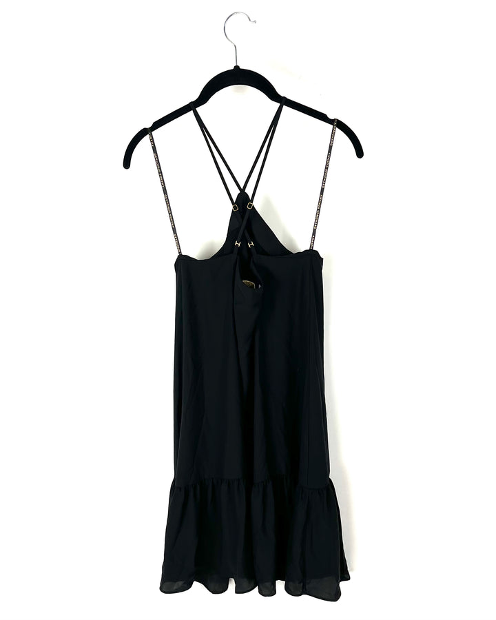 Black Criss Cross Short Dress - Size 4/6