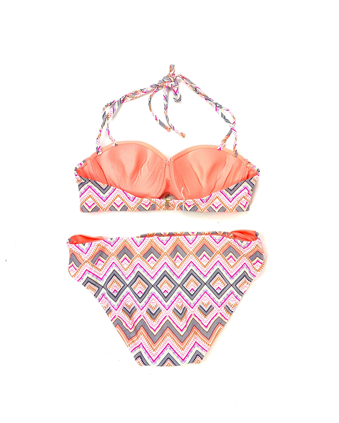 Coral Abstract Bikini- Medium