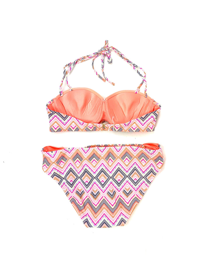 Coral Abstract Bikini- Medium