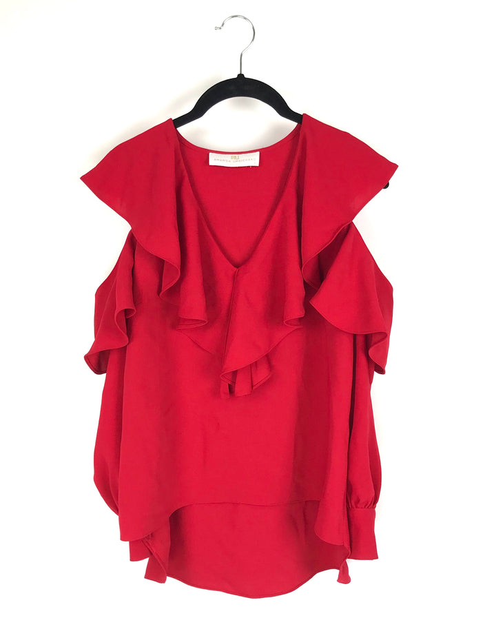 Red Ruffled Top - Small