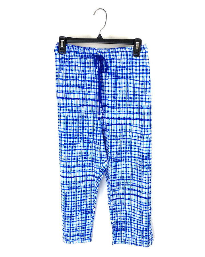 Blue and White Pajama Pants - 1X