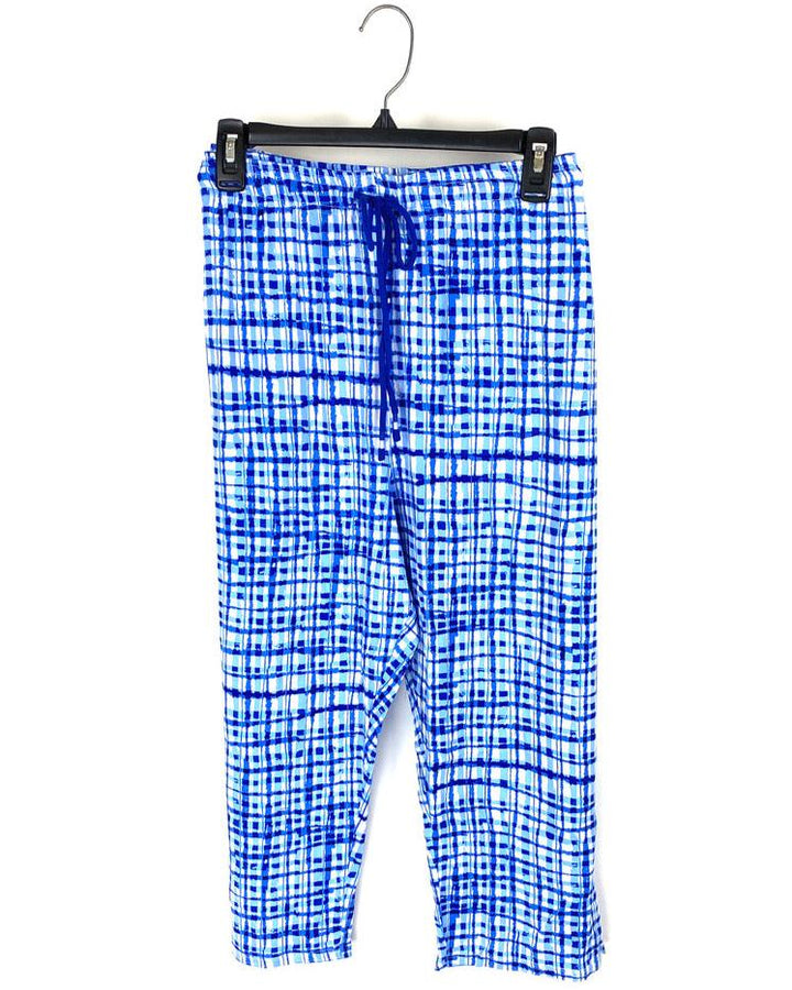 Blue and White Pajama Pants - 1X