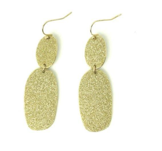 Gold Dangling Glitter Earrings - The Fashion Foundation - {{ discount designer}}