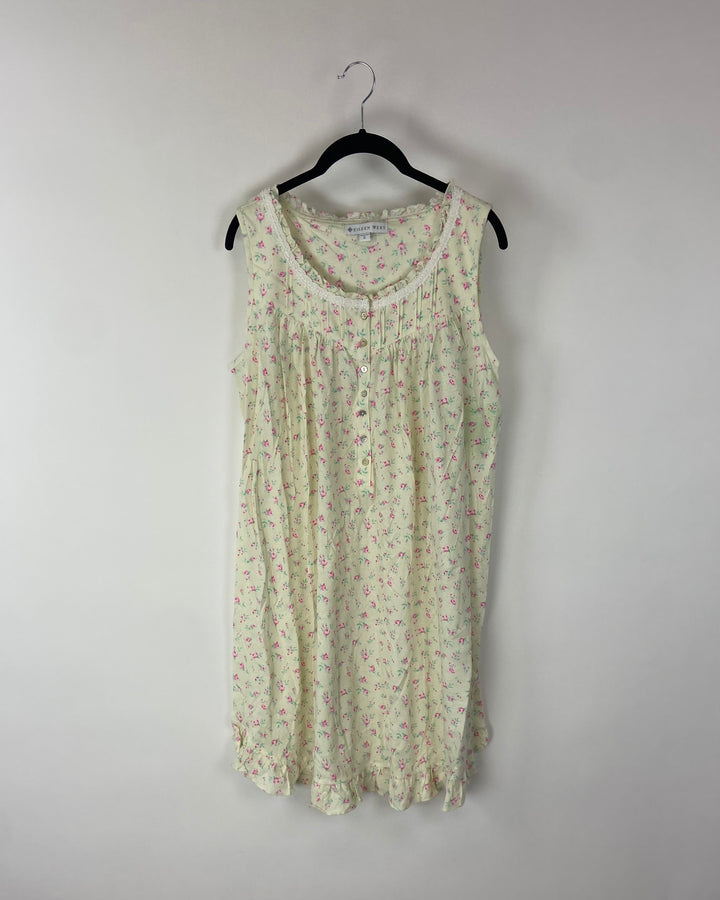 Yellow Floral Nightgown - Size 6-8