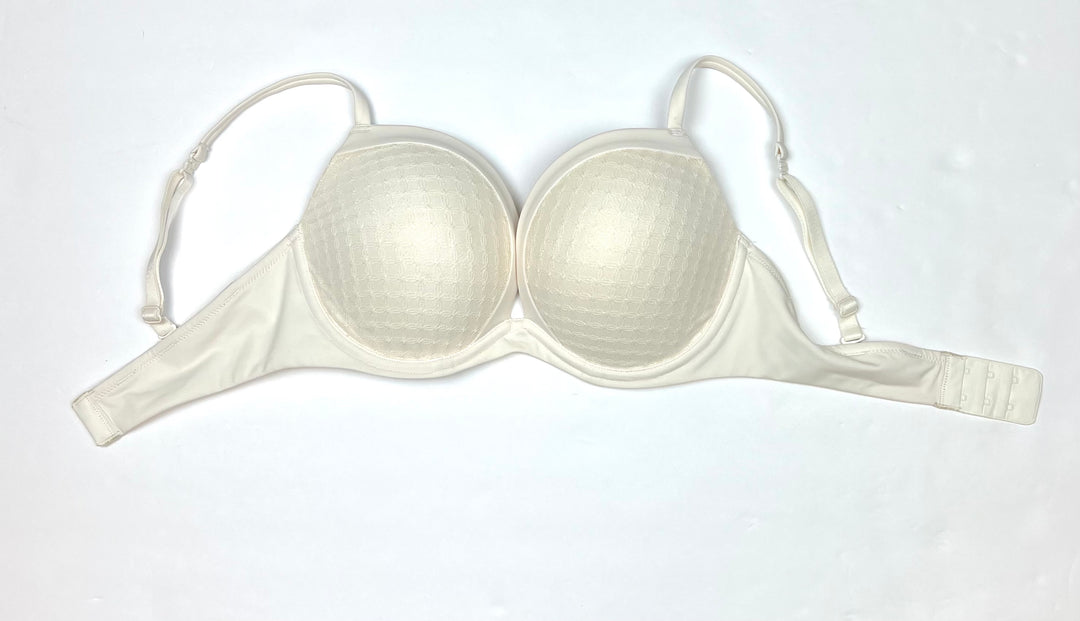 White Textured Bra - Size 34D