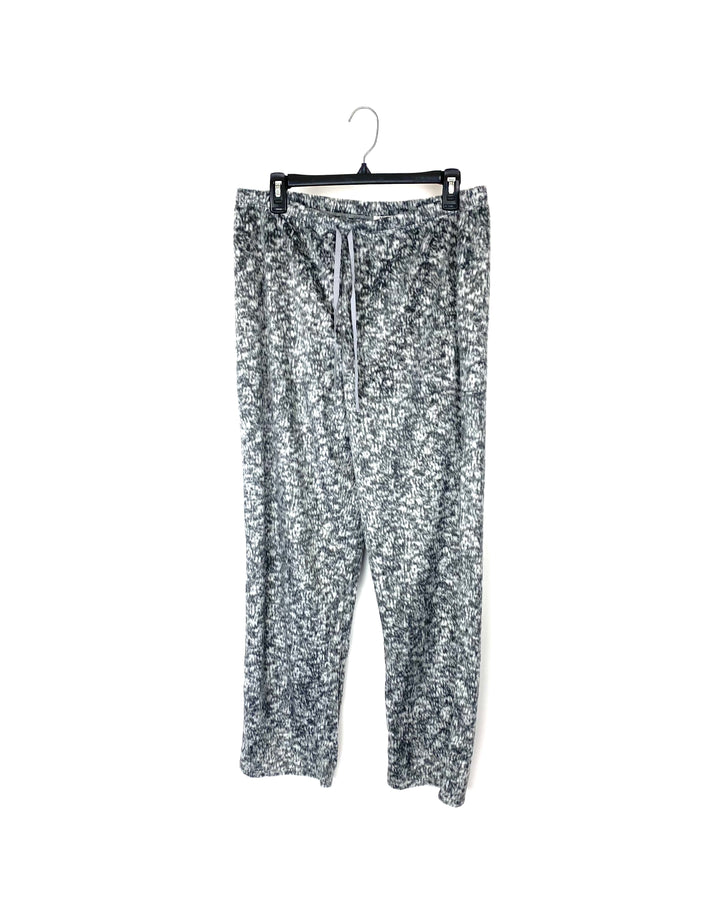 Gray Printed Pajama Pants - Large