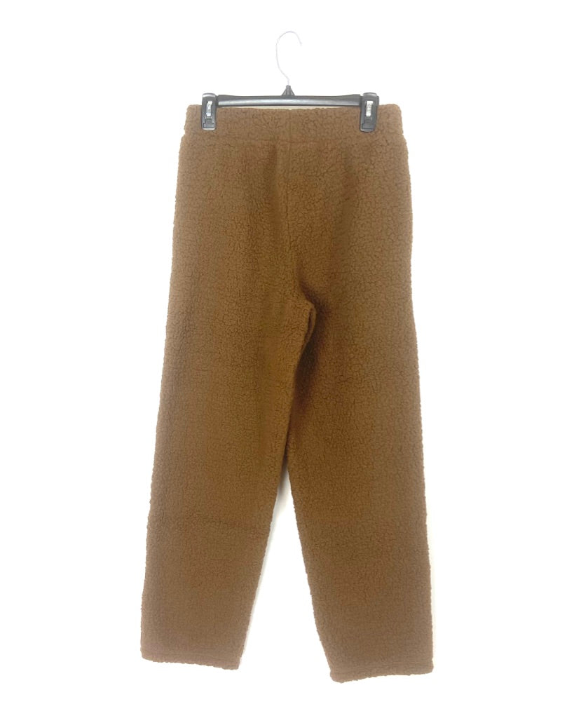 Brown Plush Pants - Small