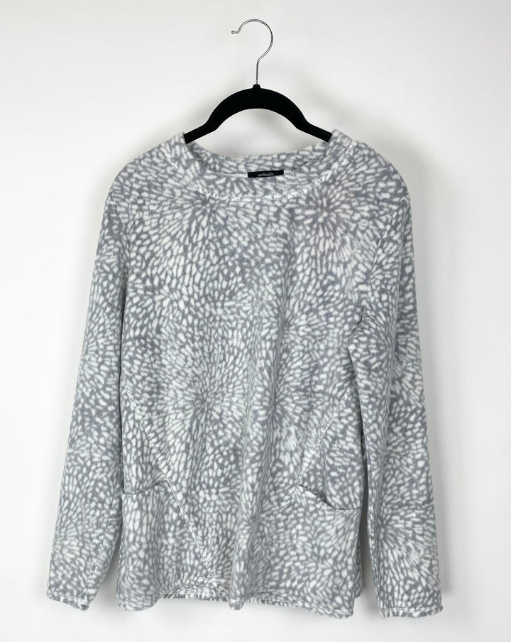 Midnight Gray Patterned Pajama Set - Small
