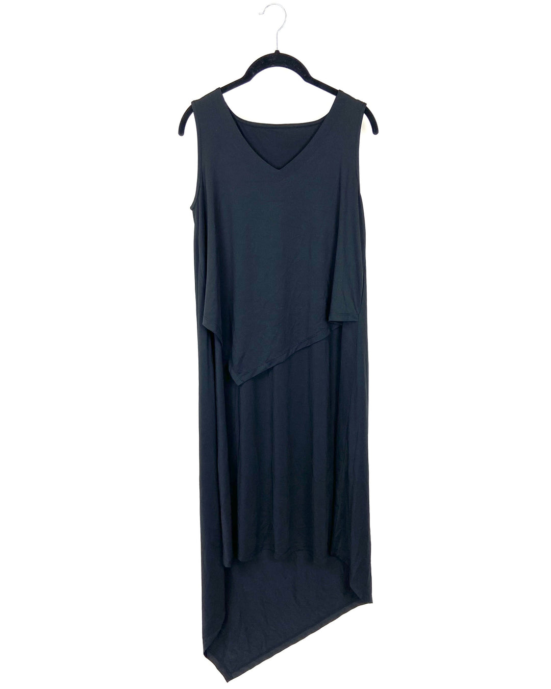 Black V-Neck Dress - 1X