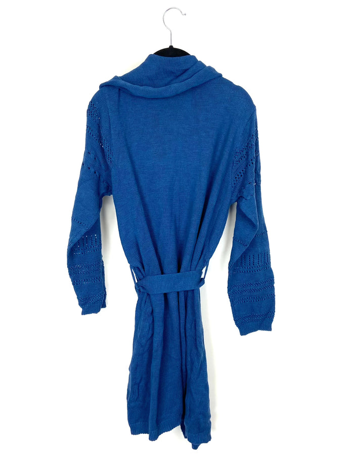 Blue Knit Cardigan - Small
