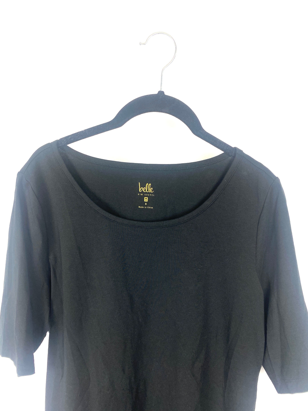 Black Scoop Neck Top - Large/Extra Large