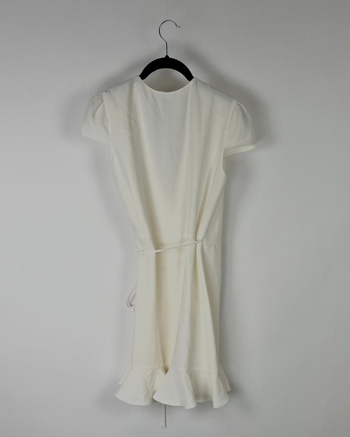 Cream Wrap Dress - Size 4-6