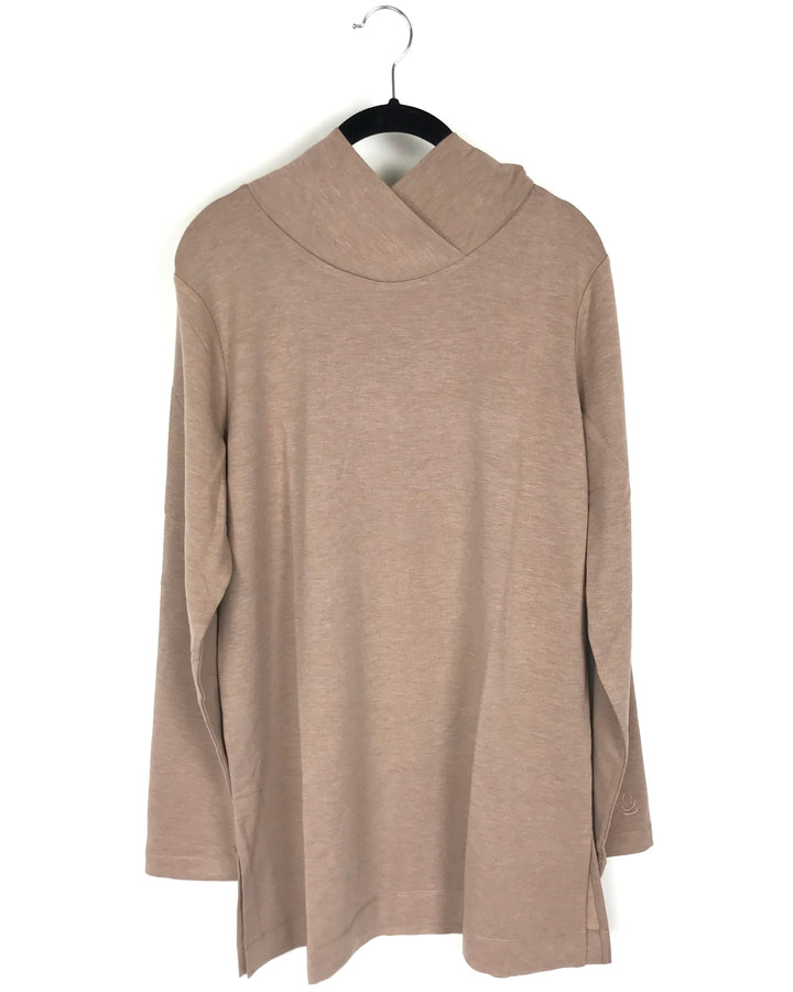 Beige Long Sleeve Top- Size 6-8