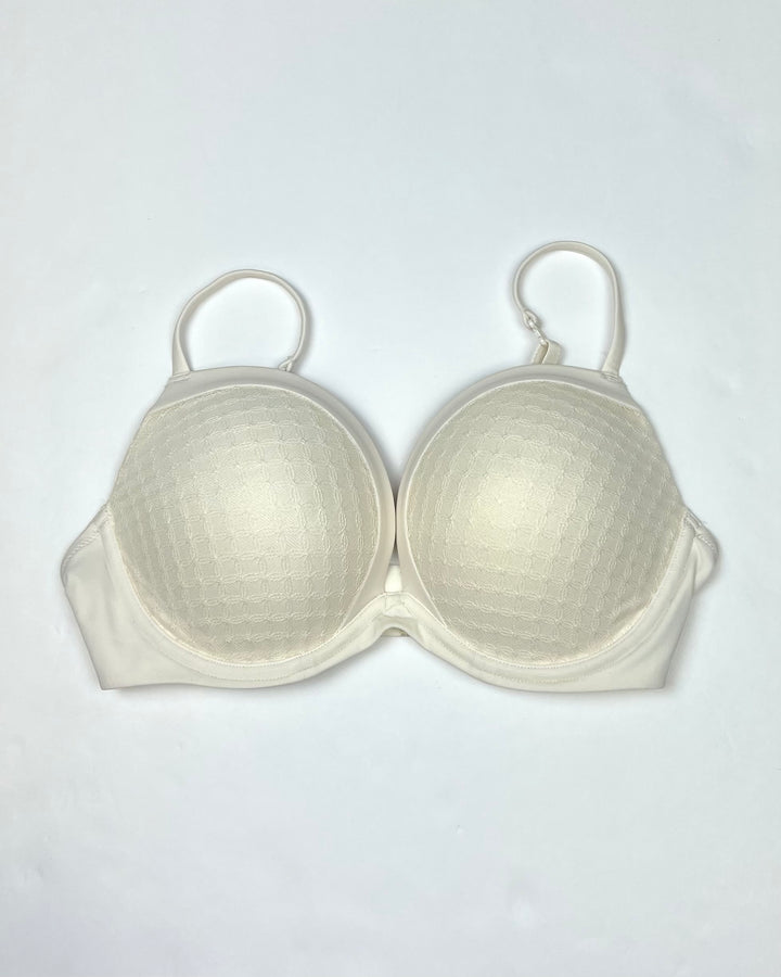 White Texture Bra - Size 34D