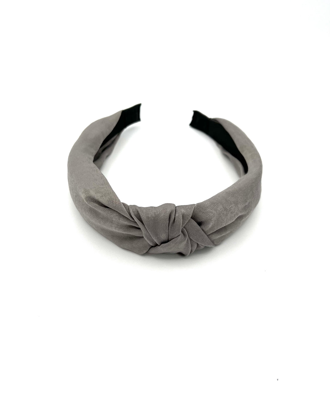 Light Gray Satin Knotted Headband