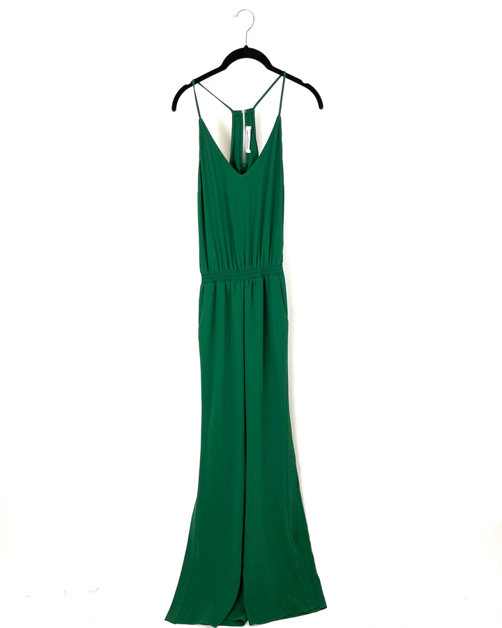 Solid Green Jumpsuit - Small