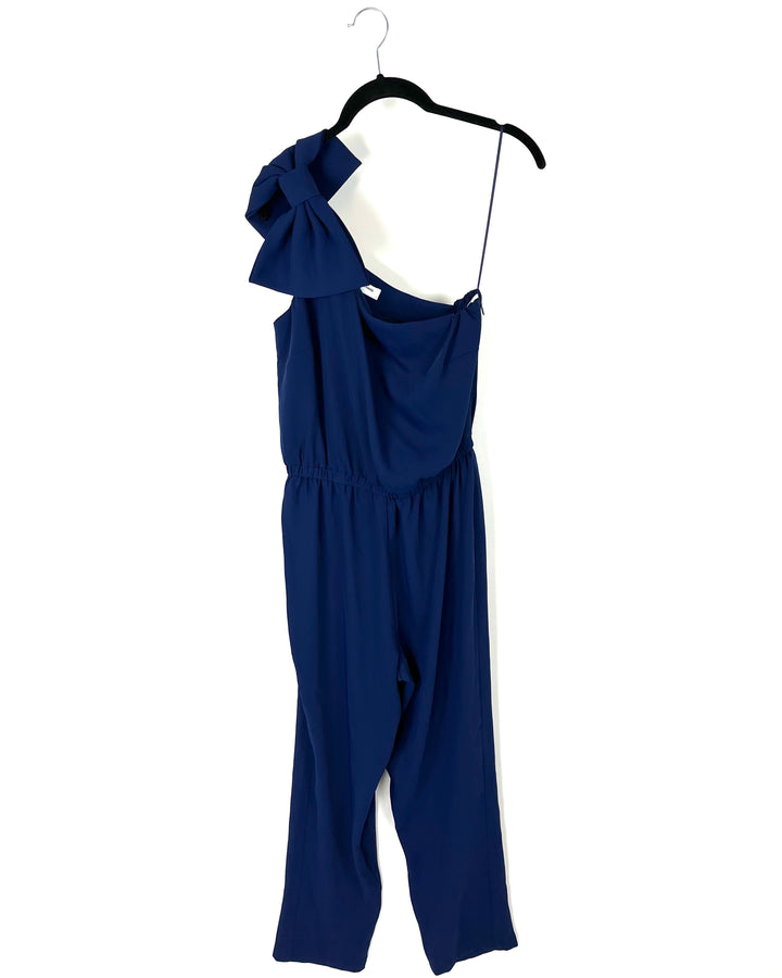 Navy blue One shoulder Jumpsuit - Size 4/6