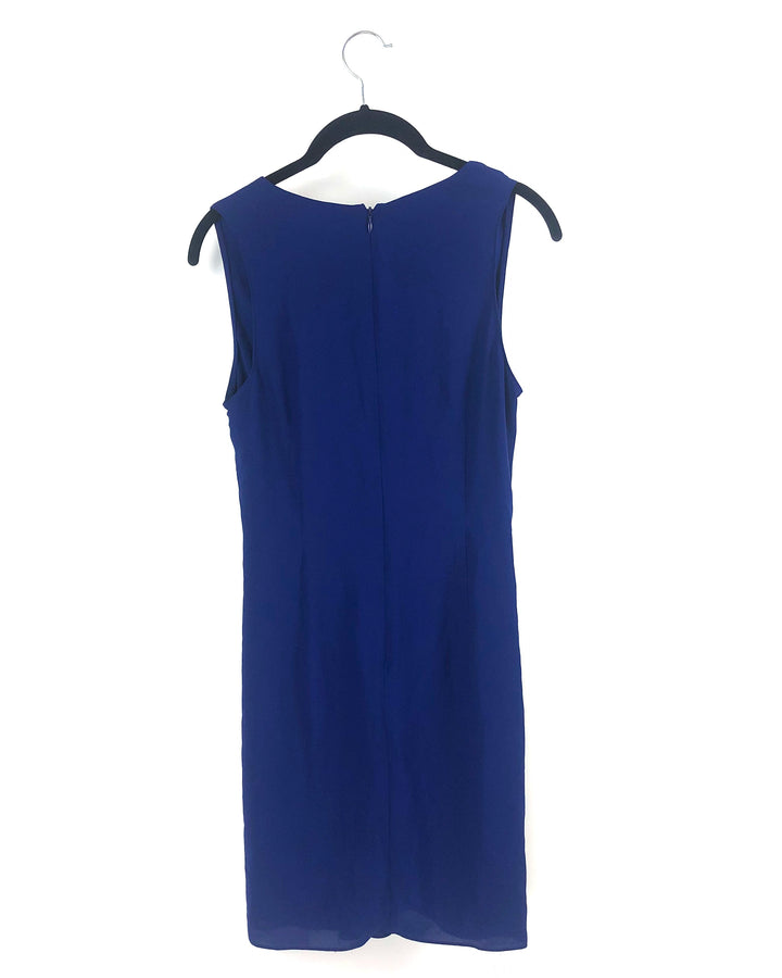 Royal Blue Front Knot Dress- Small