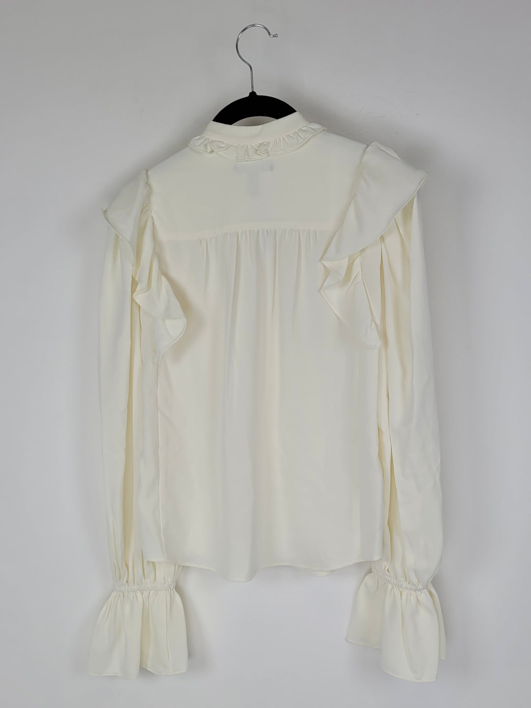 Ivory Long Sleeve Ruffle Top - Extra Small