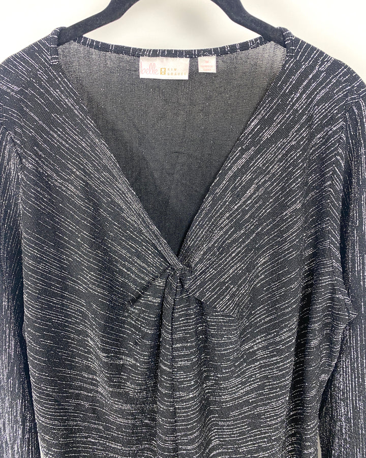 Black and Silver Metallic Top - Medium/Large & Large/Extra Large
