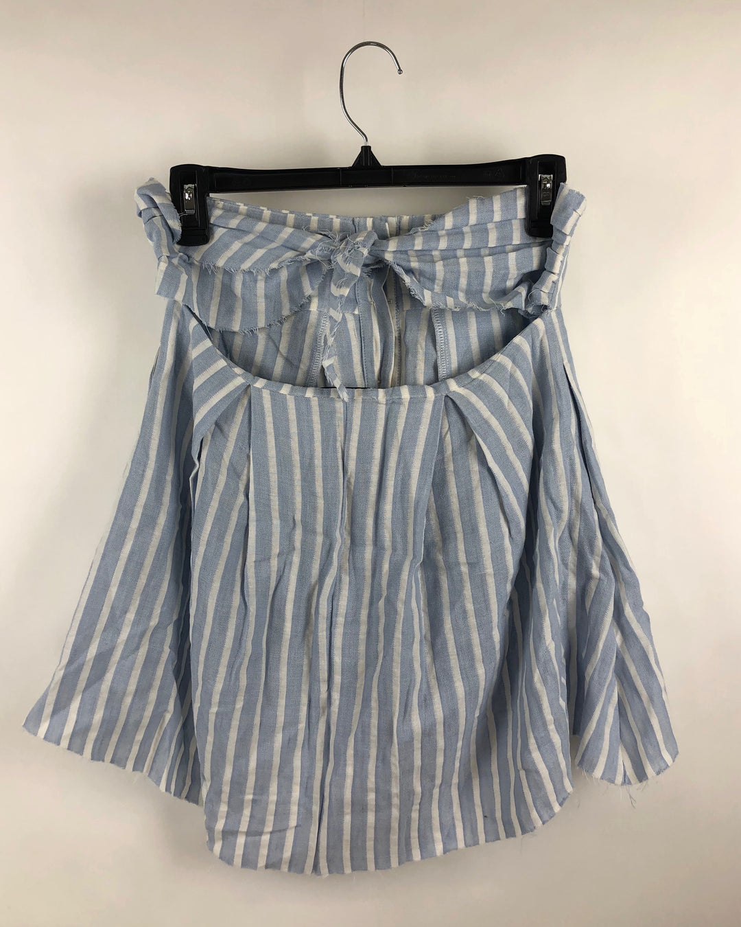 P Button Striped Mini Skirt - Small